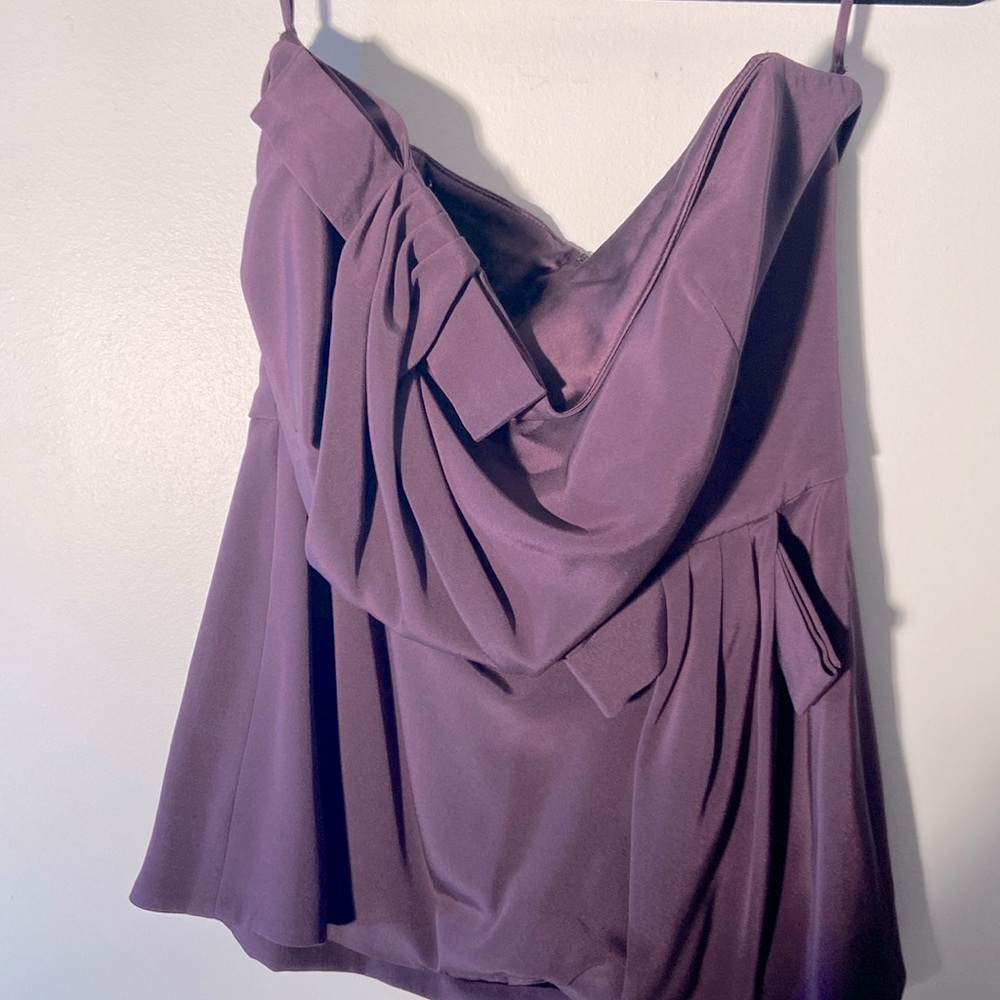 Vintage, strapless bustier, eggplant colour.